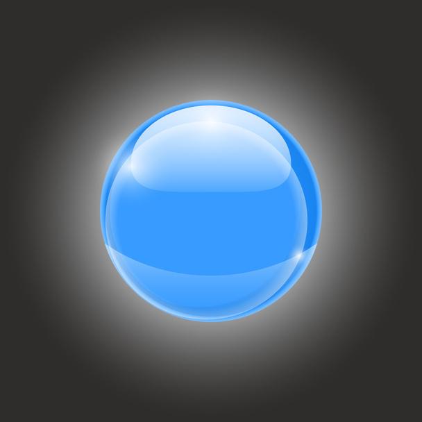 3d blue brilliant ball - ベクター画像