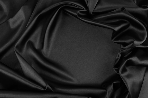 Black silk fabric - Foto, imagen