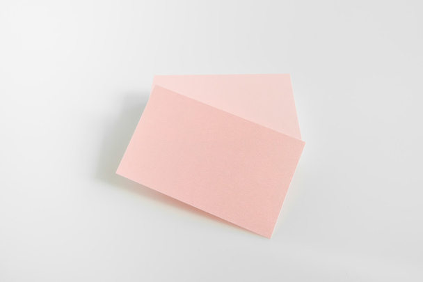 Blank business card, postcard with soft shadows. - Foto, Imagen