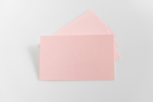 Blank business card, postcard with soft shadows. - Фото, изображение