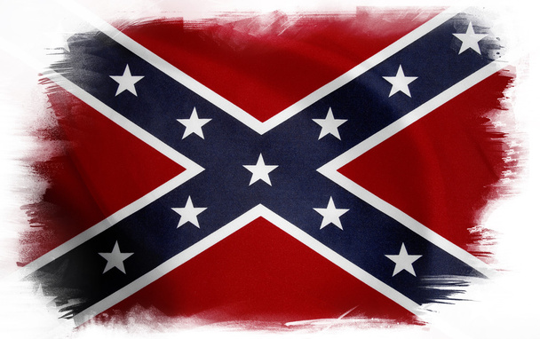 Kantige Konföderiertenflagge - Foto, Bild