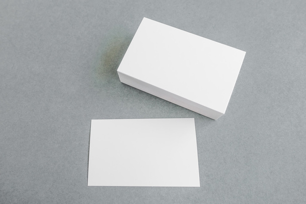 Blank business card, postcard with soft shadows. - Photo, Image