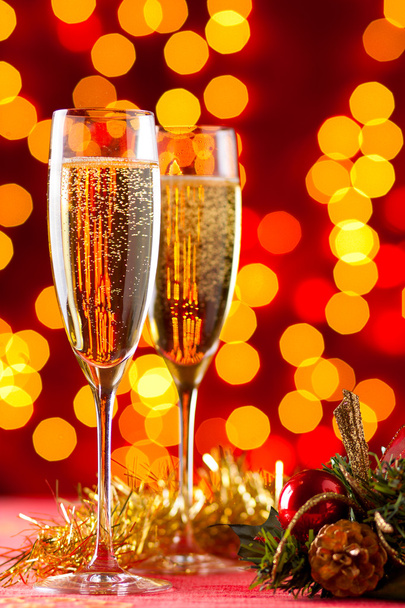 Champagne at Christmas - Foto, afbeelding
