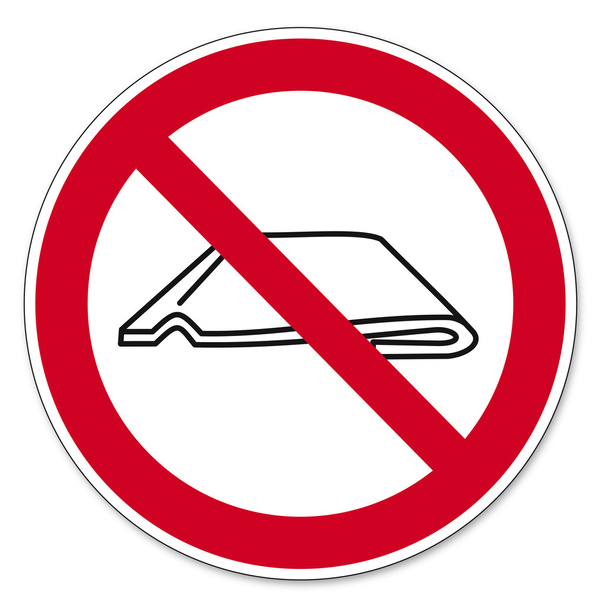 Signos de prohibición Pictograma icono BGV No doblar o empujar juntos
 - Vector, imagen