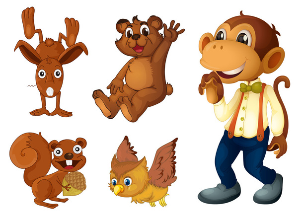 Brown animal collection - Vector, Image