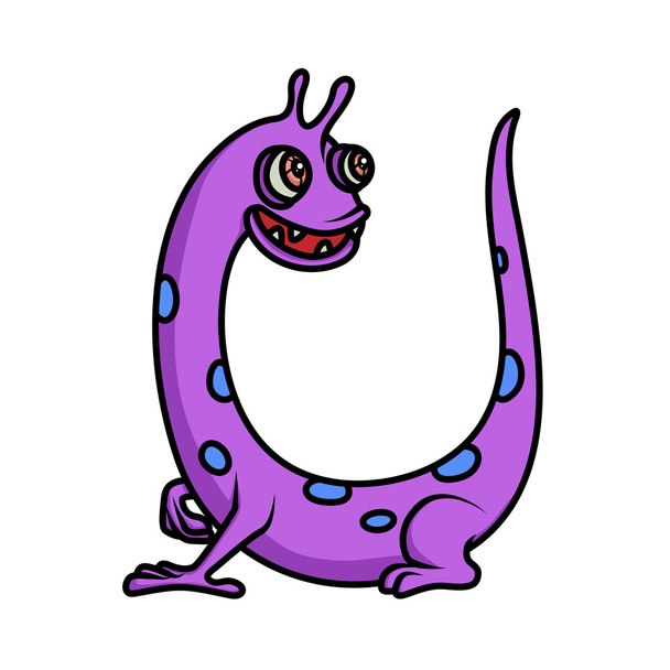Monster alphabet: letter U - Vettoriali, immagini