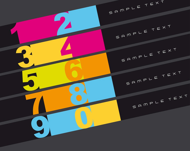 design templates numbered - Vector, Image
