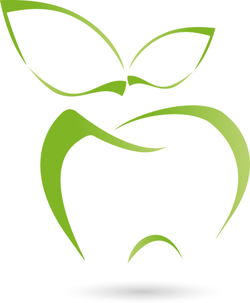 Zahn, Apfel, diente, Zahnarzt, Logo
 - Vector, imagen