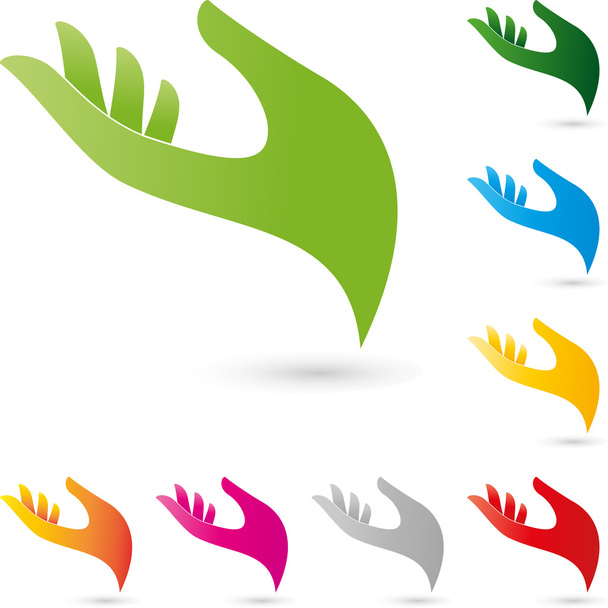 Ruky, fyzioterapie, Heilpraktiker, Logo - Vektor, obrázek