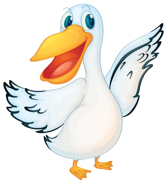 Анимационный пеликан
 - Вектор,изображение