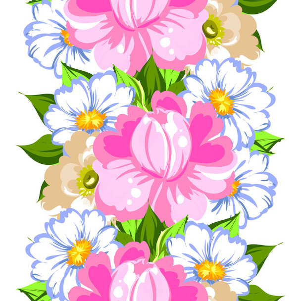 花のパターンの背景 - ベクター画像