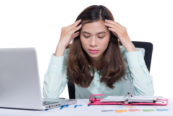 Asian businesswoman having headache - Photo, Image