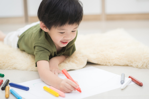 pastel boya ile çocuk çizim resim - Fotoğraf, Görsel