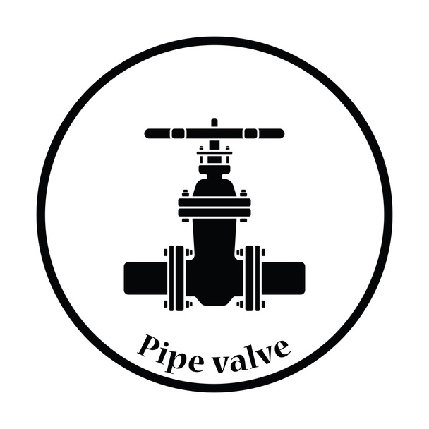 Pipe valve icon - Vector, Image