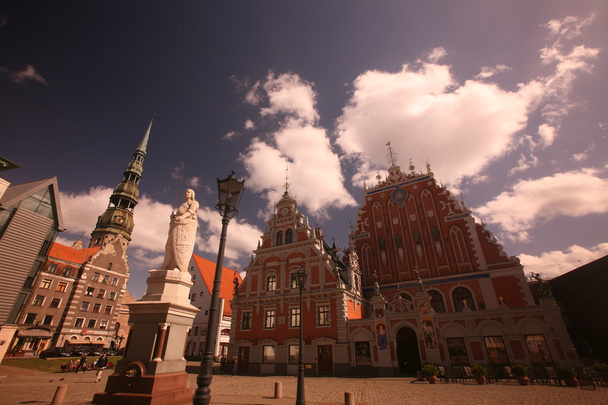 house of the blackheads in the city of Riga - Photo, Image
