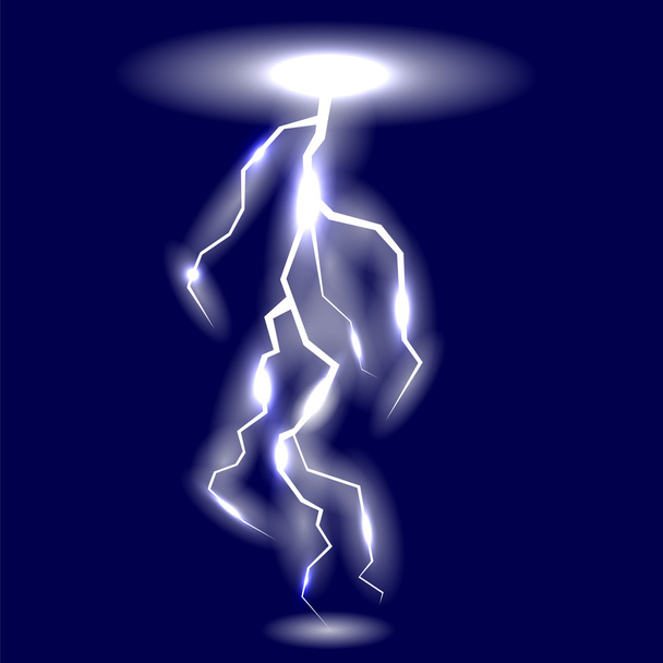White Lightning geïsoleerd op blauwe achtergrond - Foto, afbeelding