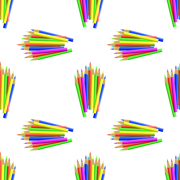 Colorful Pencils Seamless Pattern - Photo, Image