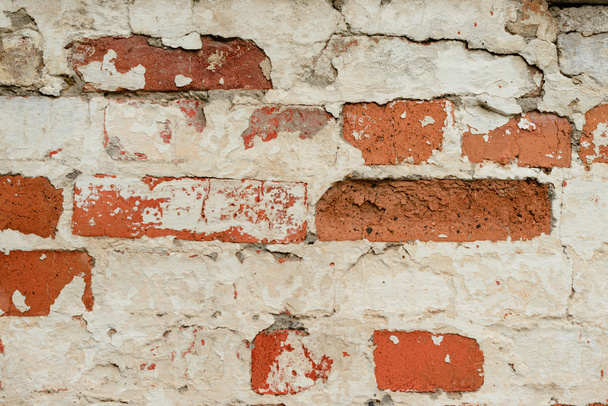 Brick texture with scratches and cracks - Fotoğraf, Görsel