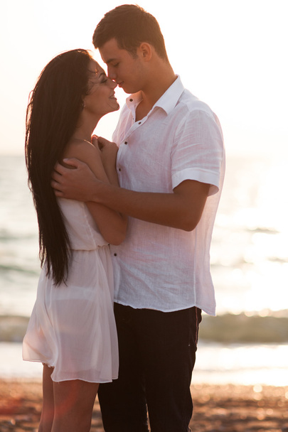 Young couple in love, Attractive man and woman enjoying romantic - 写真・画像