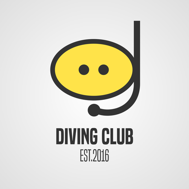 Diving and snorkeling vector logo - Vector, imagen