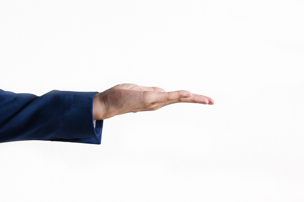 Businessman's hand on product presentation gesture - Фото, зображення