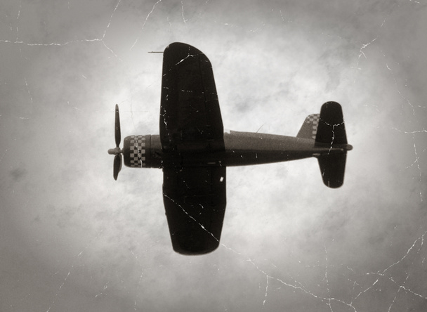oude vechter vliegtuig - Foto, afbeelding