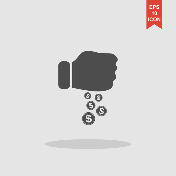 ikona peníze v ruce - Vektor, obrázek