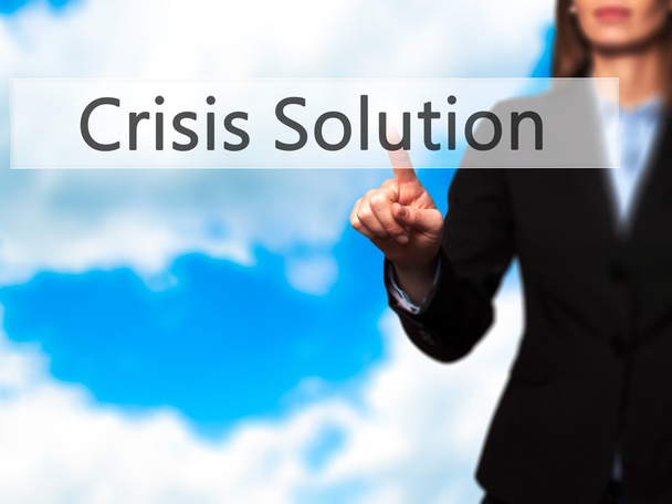 Crisis Solution - Successful businesswoman making use of innovat - Photo, Image