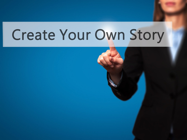 Crear su propia historia - exitosa mujer de negocios haciendo uso de i
 - Foto, Imagen
