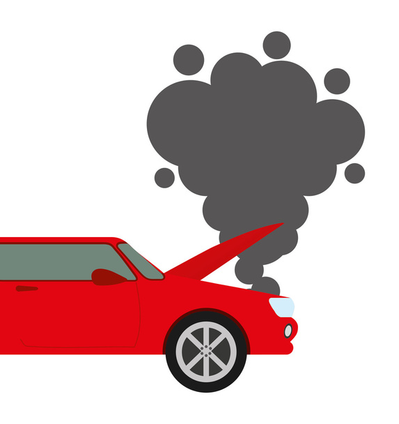 Accidente de coche diseño icono aislado
 - Vector, Imagen