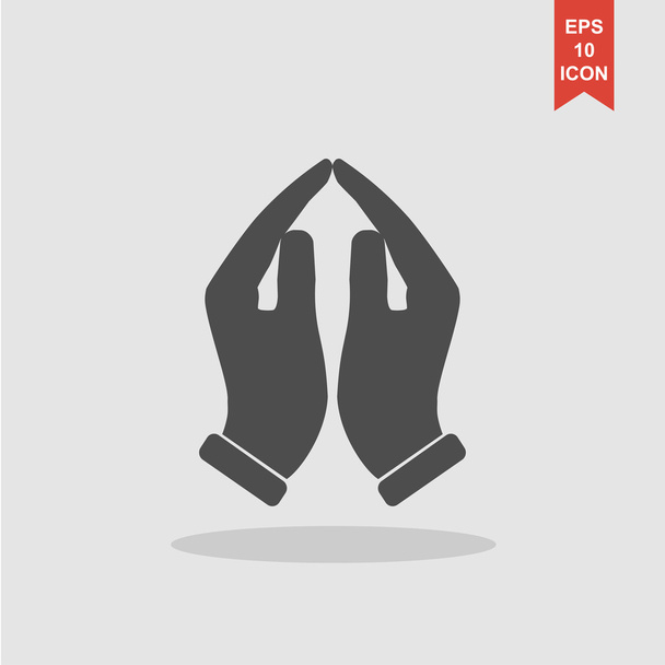 Praying hands icon, vector illustration. - Vector, Image