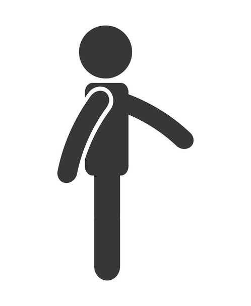 silueta humana diseño icono aislado
 - Vector, Imagen