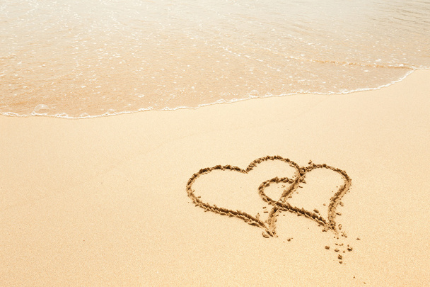 hearts on the beach - Foto, afbeelding