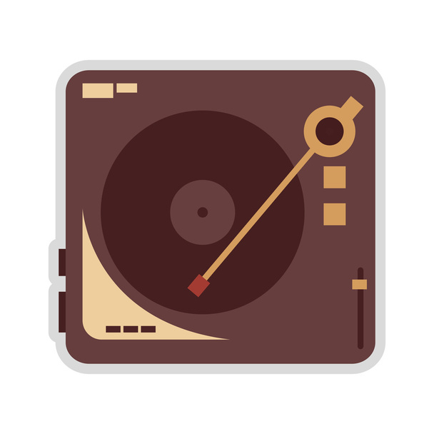 Vinyl record player ikona - Wektor, obraz