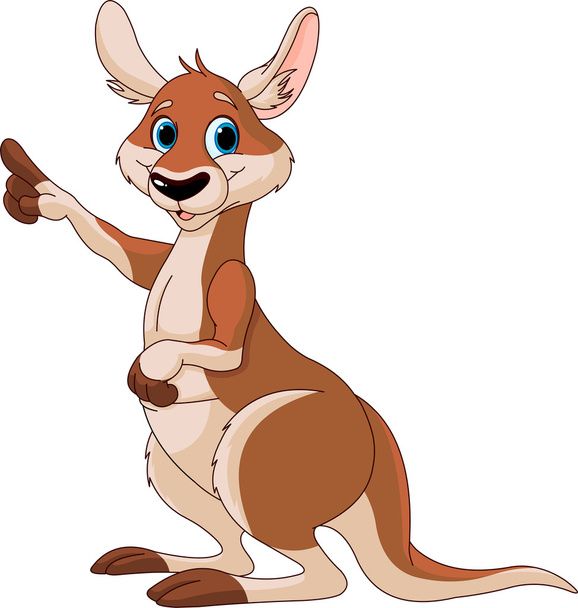 Cartoon Kangaroo - Vector, imagen
