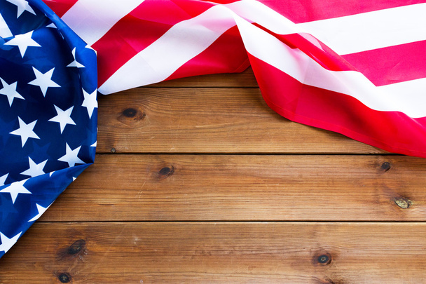 close up of american flag on wooden boards - Valokuva, kuva