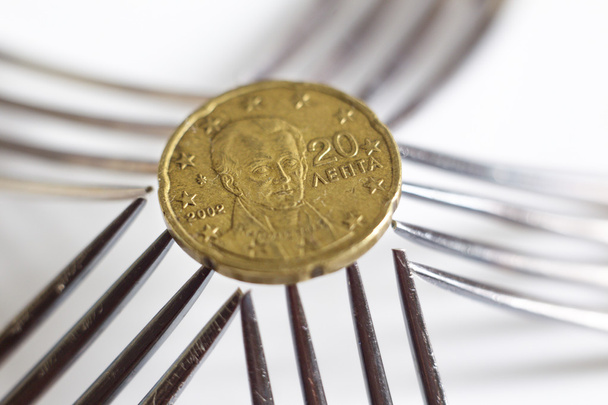 Euro Cent mince kolaps - Fotografie, Obrázek