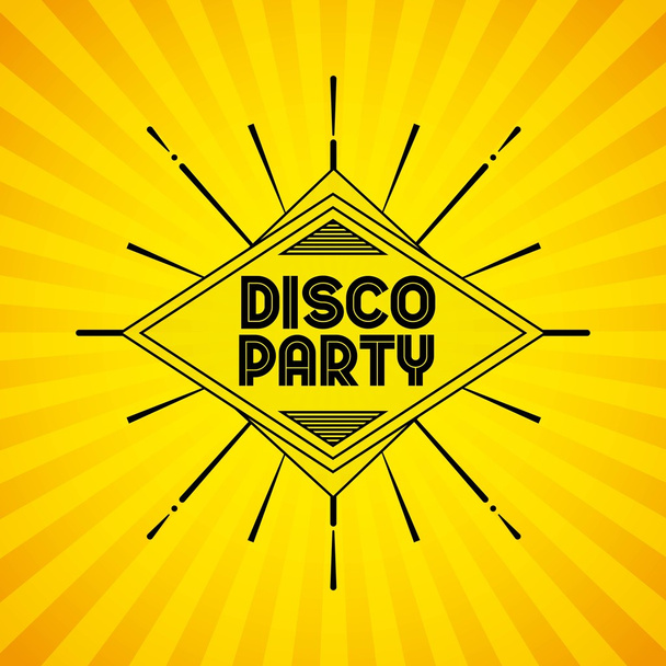 Text icon. Party and Disco design. Vector graphic - Vector, afbeelding