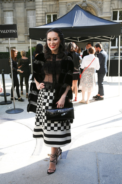 Christine Chiu attends the Valentino Haute Couture - Zdjęcie, obraz