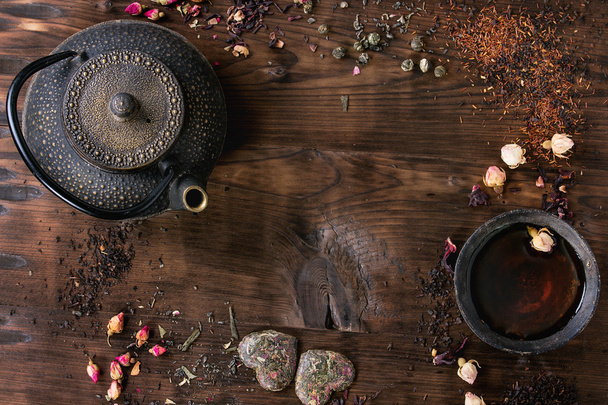 Assortment of tea as background - Photo, Image