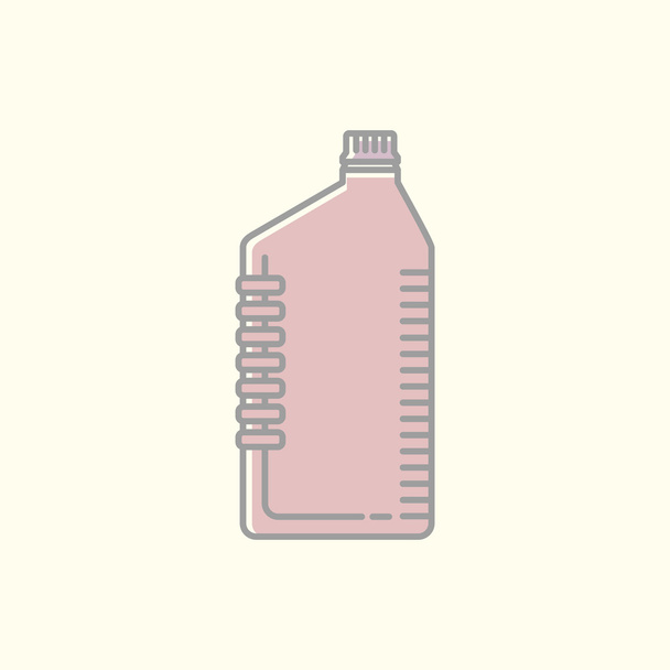 Ilustración lineal vectorial de bote, botella. Icono de línea delgada o plantilla de símbolo
 - Vector, Imagen