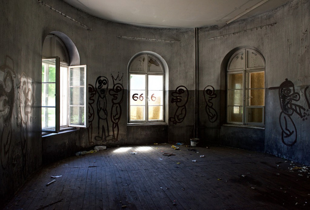 Abandoned building details photo. Nobody. Last photo of abandoned building. Ruins. Interior.  - Photo, Image