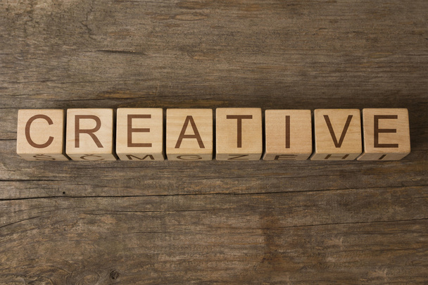 CREATIVE word written on wooden cubes - Photo, Image