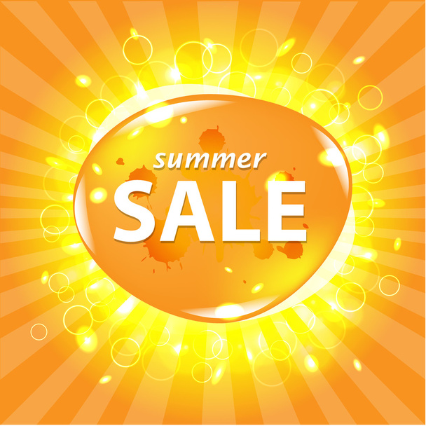 Orange Summer Sale Poster - ベクター画像