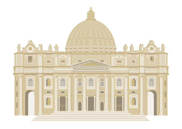 Bazilika sv. Petra, Vatikán - Vektor, obrázek