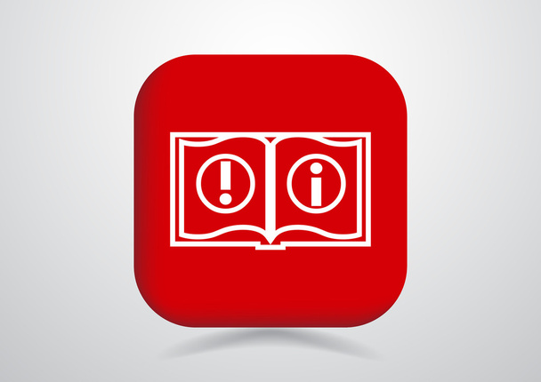 book information web icon - Вектор,изображение