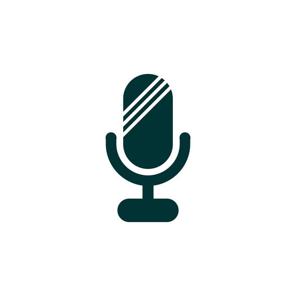Icono web de micrófono simple
 - Vector, imagen