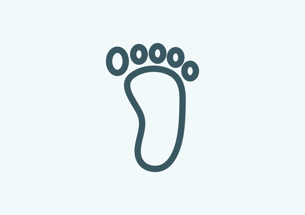 bare feet icon - Vektor, Bild