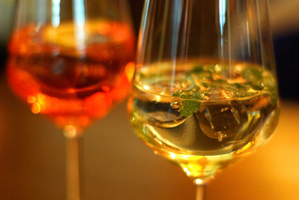 Aperitif red and yellow - Photo, Image