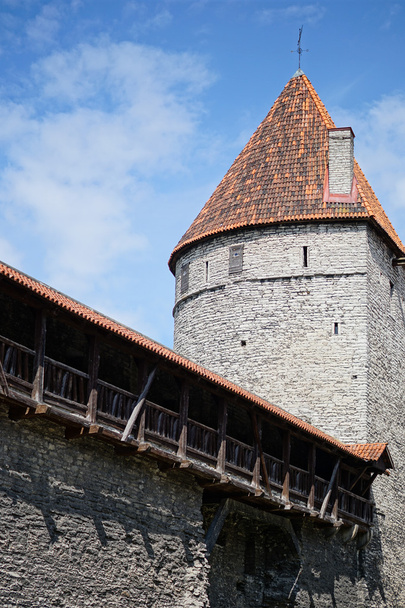 View of the old town in Tallinn. A part of an old catsle buildings. - Foto, Imagen